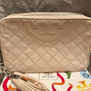 Tory Burch Cream Fleming Purse
